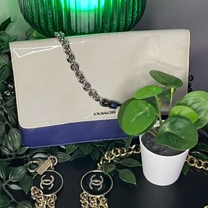coach color-block wallet on chain